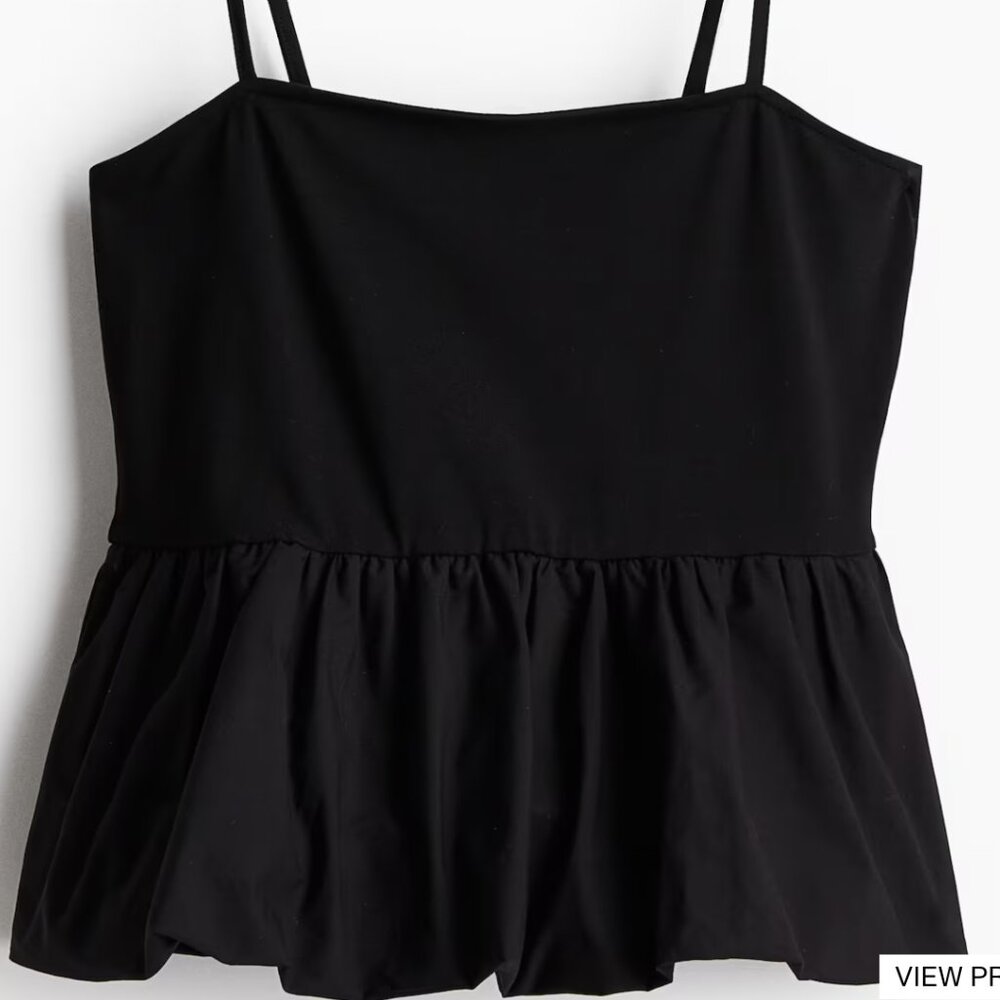 H&M Peplum black Top